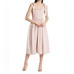 NWT - EN SAISON - Ida Tiered Smocked Midi-Dress - Small